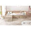 Lit plateforme en L avec trois tiroirs de rangement