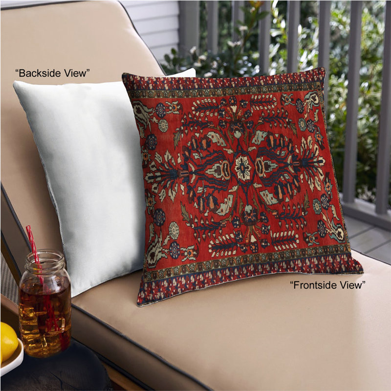 Floral Throw Pillow, Synthetic