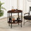 Ashgrove Modern Rustic Oval 2-Shelf Bar Cart With Tempered Glass