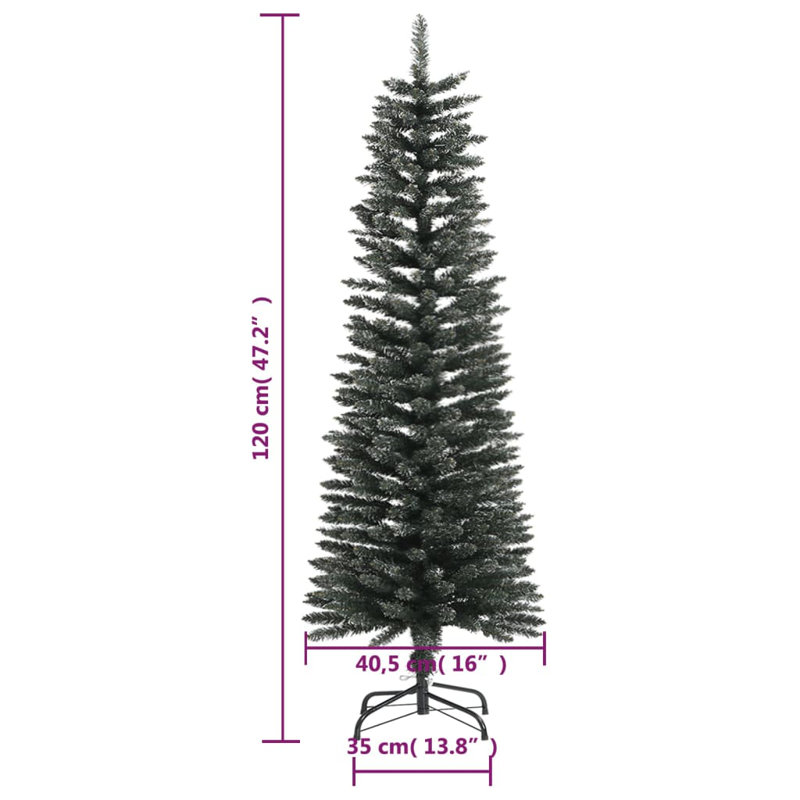 Arbre de Noël artificiel avec sapin vert, H 47,2 po, Non pré-éclairé