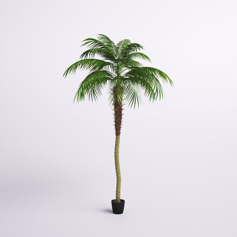 8' Artificial Potted Phoenix Palm Tree.