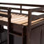 Lit mezzanine simple avec tiroirs, bureau et garde-robe pour les espaces compacts --341227475-341227478