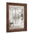 Solid Wood Frame Flat Bathroom Mirror, Brown-1743178613