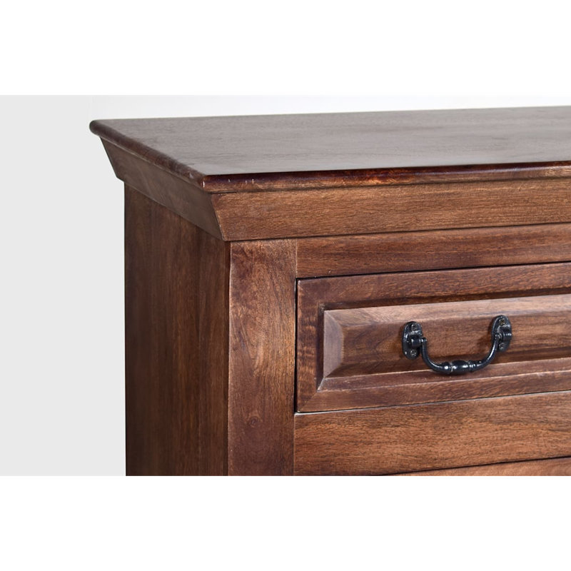 Loon Peak Jamya 69" Solid Wood Sideboard Buffet Walnut Finish, Storage Cabinet 69"W x 16"D x 35"H, Walnut