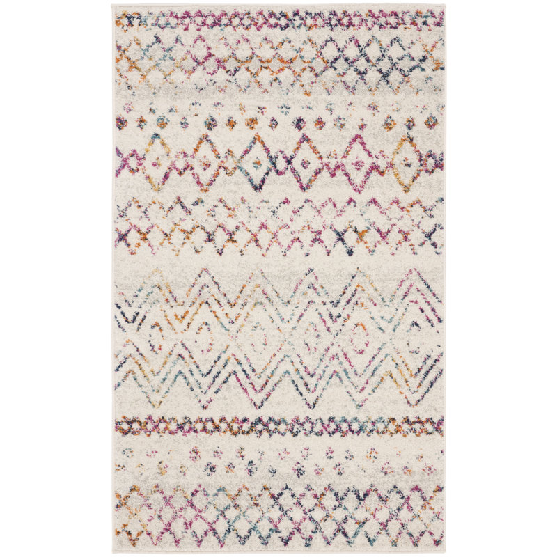 Desma Power Loom Ivory Rug, Rectangle 91 x 152 cm