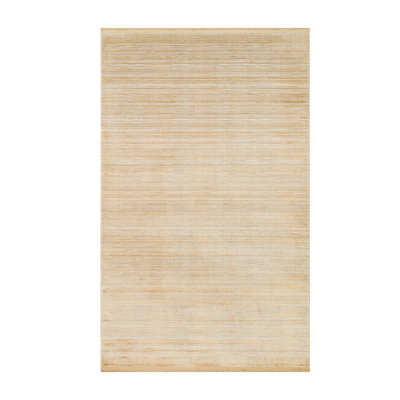 Tapis rectangulaire en polyester / viscose de couleur unie tissé à la machine 2 pi 7 po x 4 pi 11 po Cintron