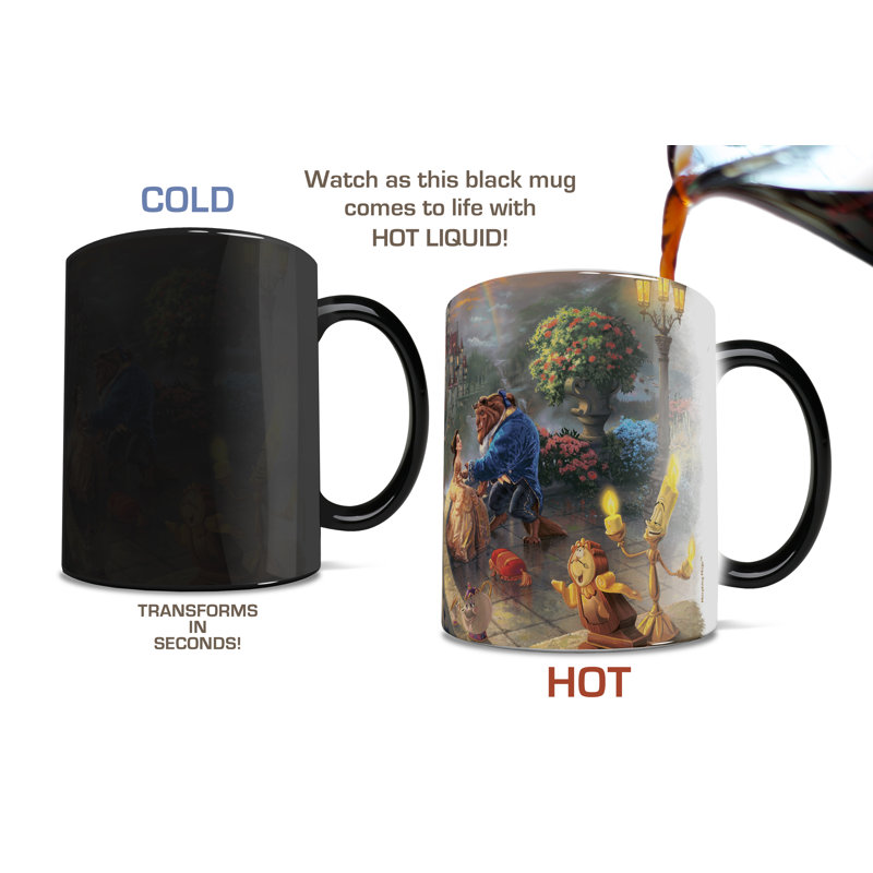 Black Ceramic Heat-Activated Disney Mug, 11 oz