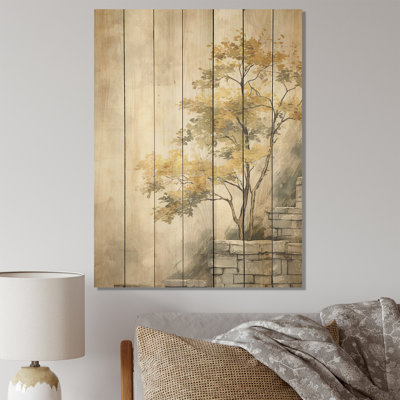 Rustic Sycamore Tree Charm - Sycomore sur impression sur bois