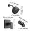 Ensemble de robinet de baignoire et douche, pomme de douche à pluie et bec de baignoire de 5 pouces, ensemble complet de garniture de baignoire à une poignée avec valve d'équilibrage de pression en laiton, modes de pulvérisation réglables à 8 réglages, noir mat
