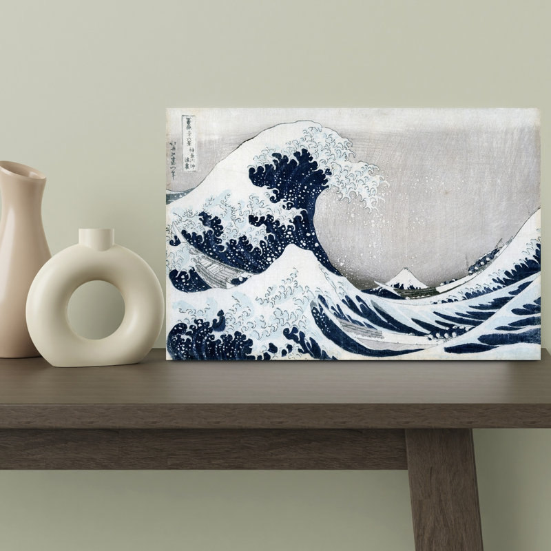 La Grande Vague de Kanagawa, 1831 - Estampe d'art mural abstraite contemporaine, H 12 po x l 18 po