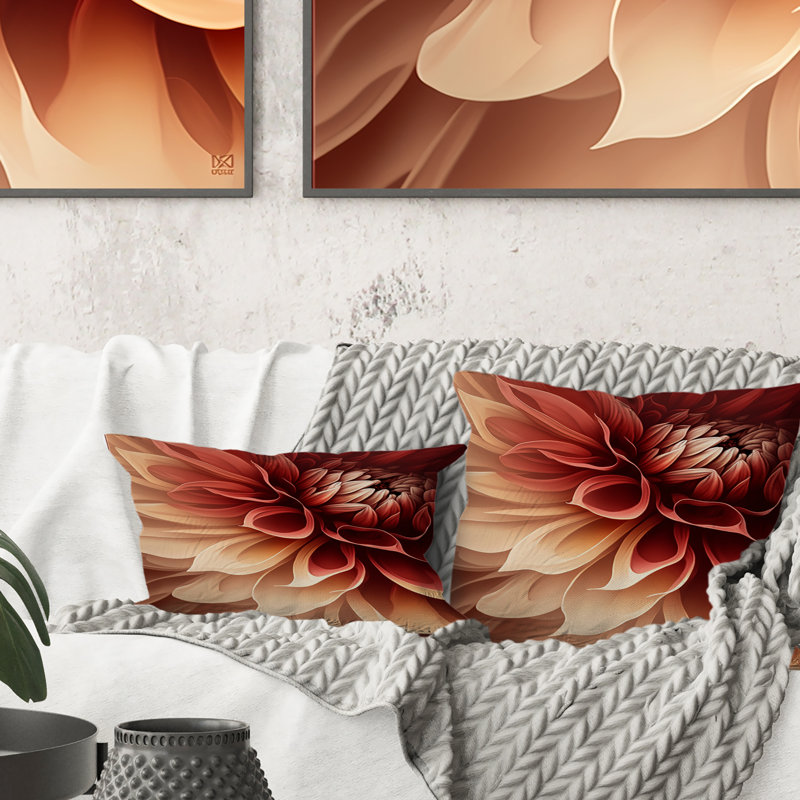 Coussin Orange Dahlia Flower IV - Dahlia