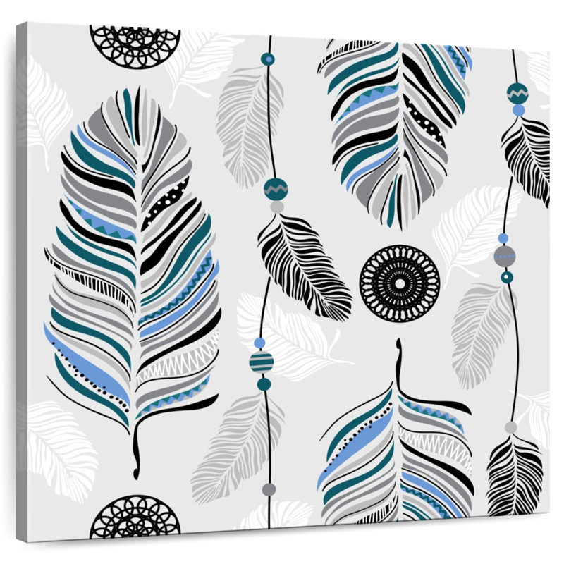 Kerner Feathers Pattern, 10" H x 10" W