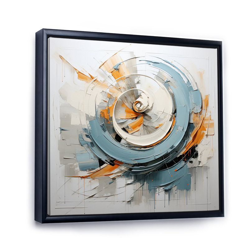«Whispering Motion» sur impression sur toile, Cadre flottant noir, H 16 po x l 16 po x P 1 po