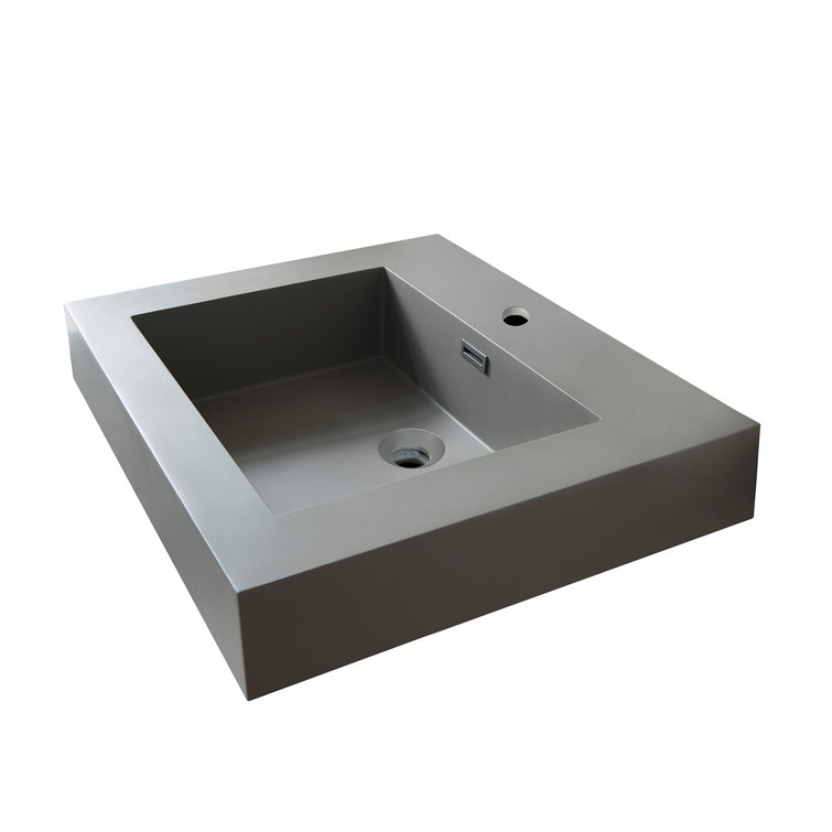 Ablitas 24 in. Rectangular Composite Granite Stone Bathroom Vanity Sink