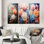 «Peach White Mums Romantic Impression», 3 pièces