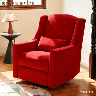 Power Swivel Glider Rocking Recliner Chair, Large Rocker Recliner Chairs With Usb Charging Port For Living Room-Bouclé-Beige