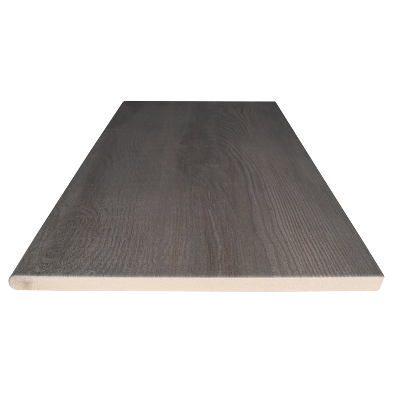 Duravia 13 in. x 24 in. x 0.79 in. Matte Porcelain Pool Coping (4.33 sq. ft./unit, 2 Piece), Flint