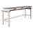 Dean Console Table, USB and Cubbies, 76 Inch Rectangular Brown, White