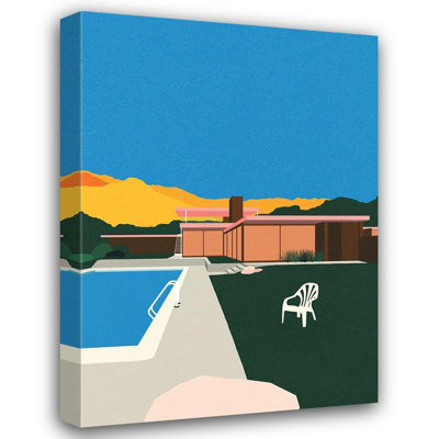 Lark Manor™ Feist, Rosi Gallery Wrapped Canvas Art Titled: Kaufmann Desert House Poolside