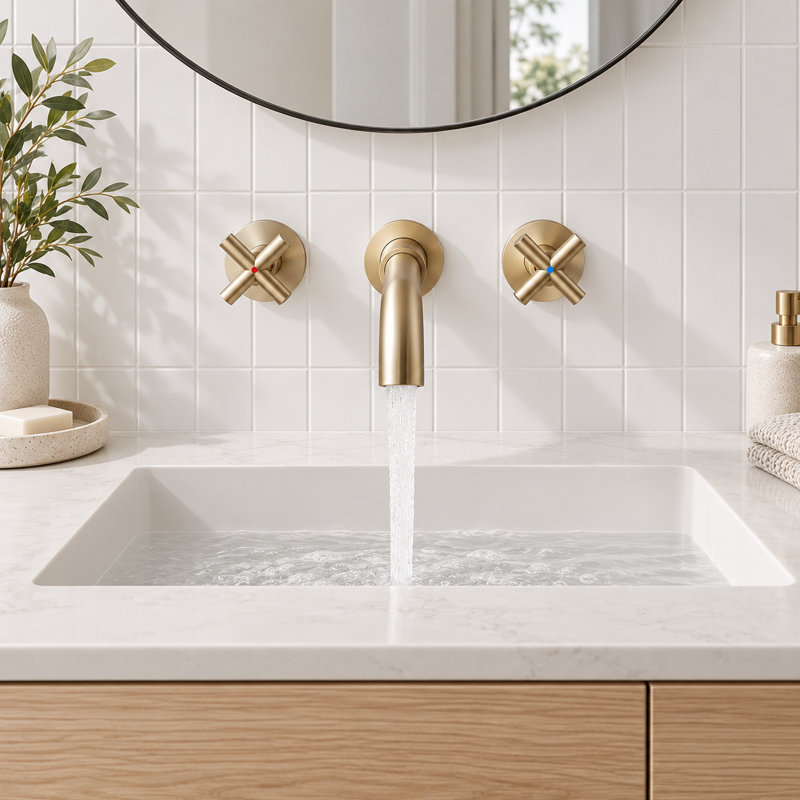 Cox 2-handle Bathroom Faucet, Brushed Gold