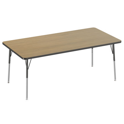 Rectangle T-Mold Adjustable Height Activity Table