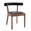 Ensemble de table à manger moderne, table de salle à manger rectangulaire et chaise de salle à manger rembourrée à dossier demi-tonneau avec structure en bois massif pour la salle à manger / cuisine-116574700-116574699-116975436