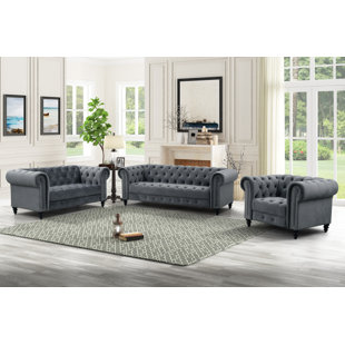 53280-3PC 3PC SETS Hannes Sofa w/2 Pillows + Loveseat w/2