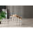 PERA Nesting Table Set of 3 Sturdy Side Tables, Modern Stacking Coffee End Table for Living Room, Bedroom, Office, Steel Frame, Rustic Brown and Off White