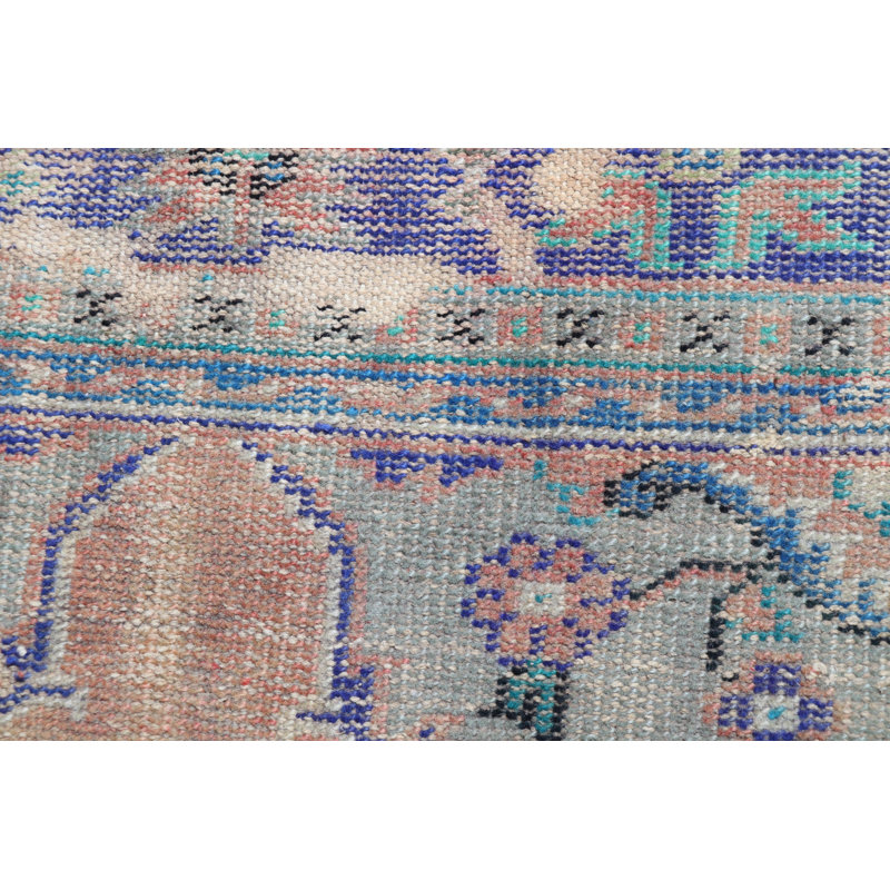 Small Round Turkish Rug in Antique Red - Ideal for Nursery Decor or Vintage Style Interiors