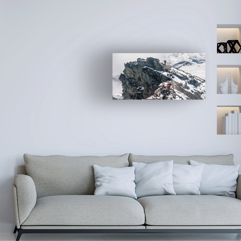 Art sur toile, "Randonnée à la ligne" par Daniel Rander, H 10 po x l 19 po