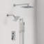 Robinet de douche mural à haute pression, système de pomme de douche double avec douche à main-109360226
