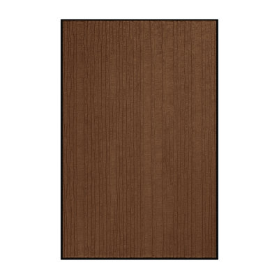 Machine Washable Solid Brown Area Rug