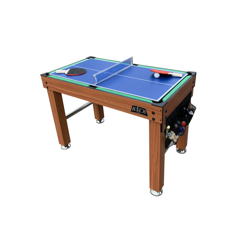 KICK Defender 48″ 10-in-1 Multi-Game Table Combo Arcade Set for Home, Game Room, Friends & Family, Brown
