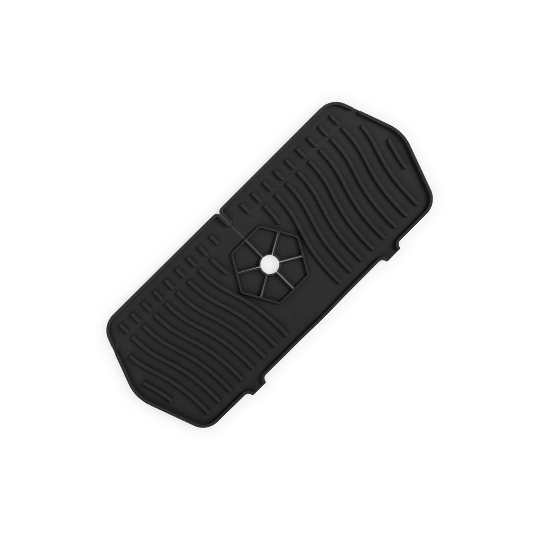 Silicone Faucet Handle Drip Catcher Tray Mat Silicone Sink Splash Guard Dish Soap Sponge Holder Luxtrada 