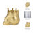 7" Gold Metal Skull with Crown Figurine - Modern Metallic Aluminum Decorative Sculpture for Home Office Bedroom Living Room Decor.