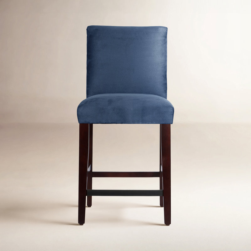Sylva Counter & Bar Stool, Counter Stool (26” Seat Height), Espresso, Frolic Navy