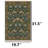 Dark Teal Bird & Bloom Arts And Crafts Area Rug