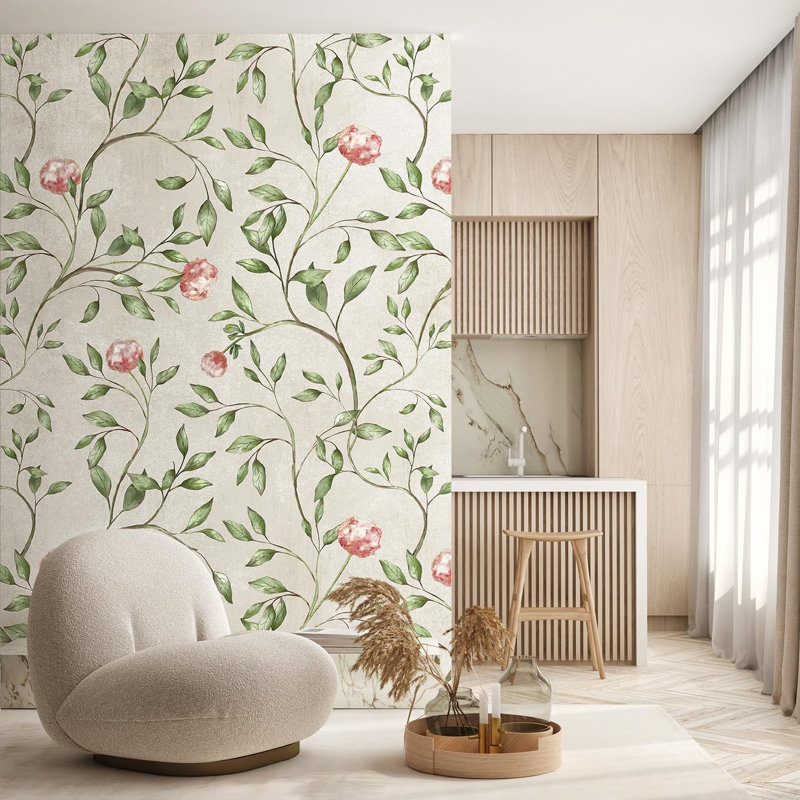 Bordure florale pelez et collez, L 72 po x l 48 po