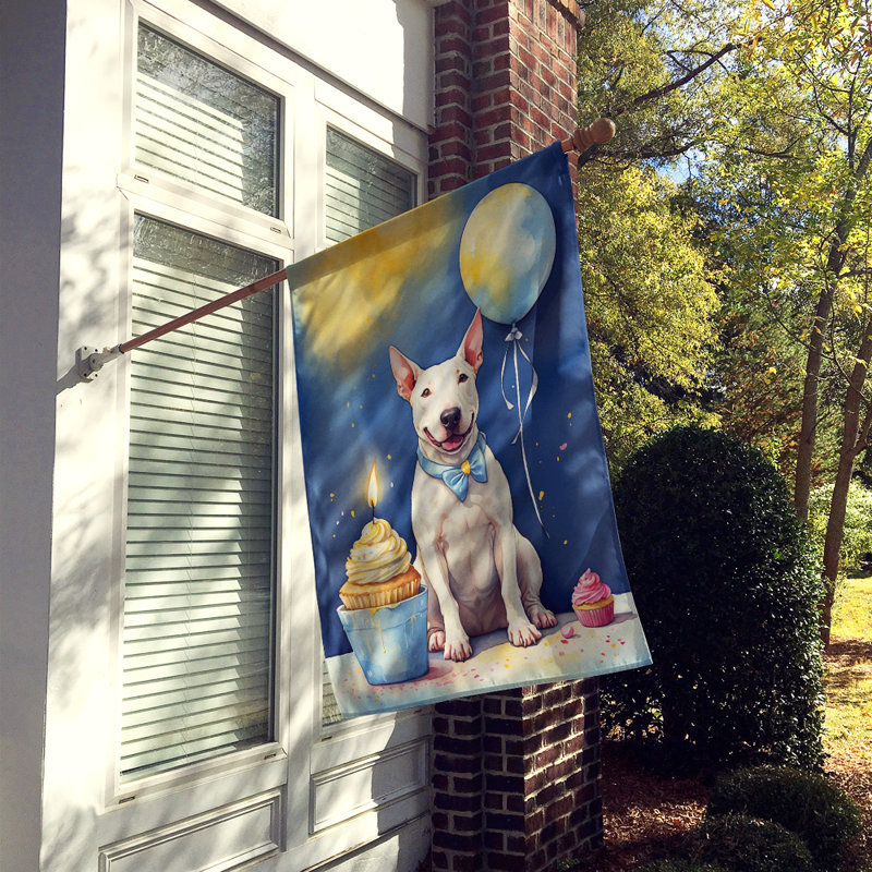 Drapeau «Happy Birthday House», Bull-terrier