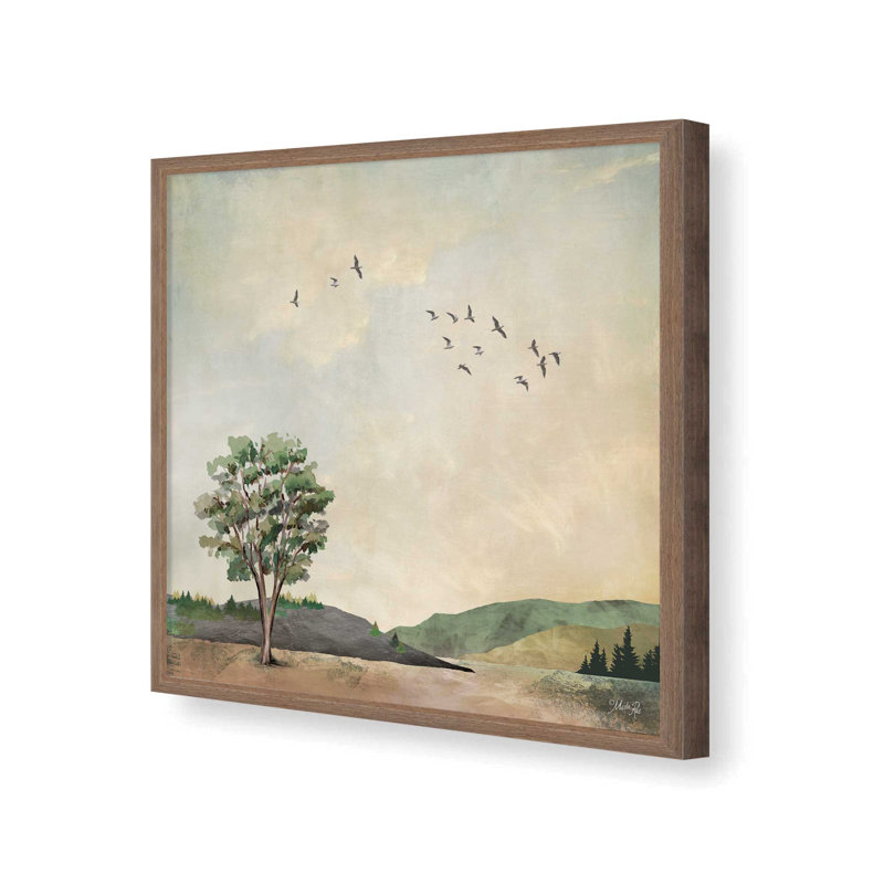«Serenity» par Marla Rae, reproduction d'art, Brun, L 36 x H 36, Impression encadrée