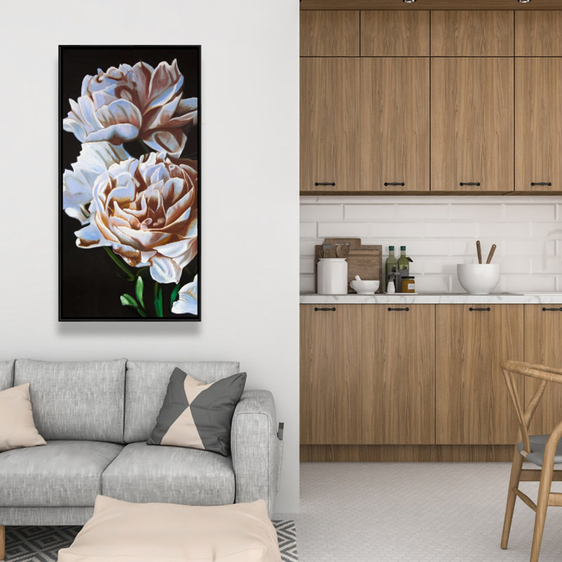 Peonies Print On Canvas, 48" H x 24" W