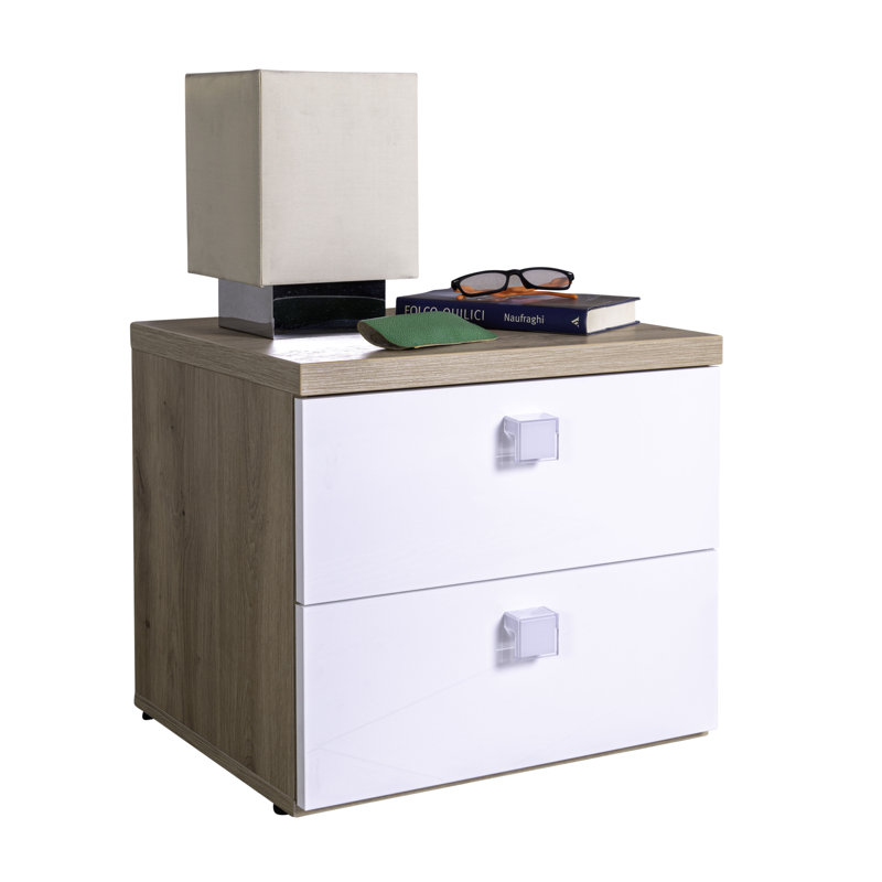 Globo 43cm W Manufactured Wood Bedside Table