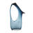 Kyonne Glass Abstract Decorative Blue Vase with Cutout Handle and Elongated Opening-1637433268