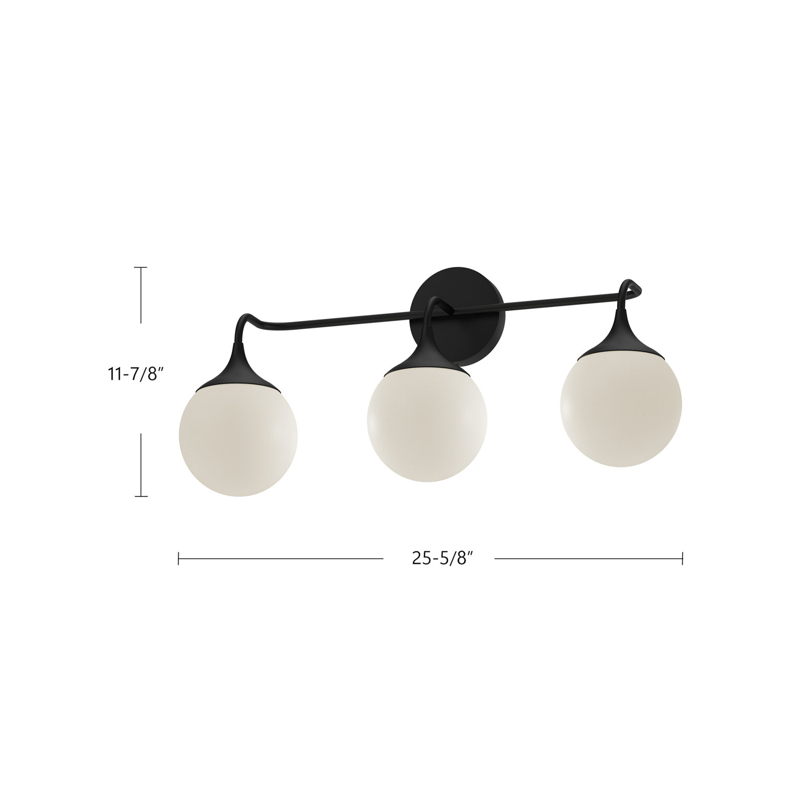 Nedra Vanity Light, Matte Black, 3