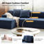 Canapé en nuage compressé avec coussin de 90 po sans assemblage requis-1845714485