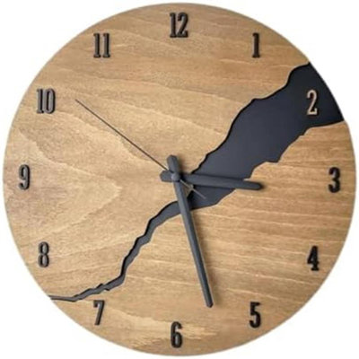 Aswar Solid + Manufactured Wood Wall Clock