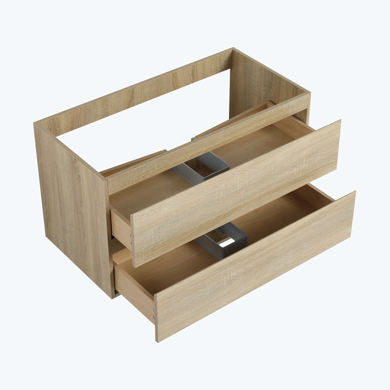 35.19'' Wall Mounted Single Bathroom Vanity Base Only