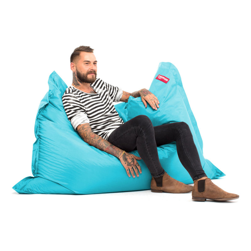 Polyester Outdoor Friendly Refillable Bean Bag Chair & Lounger, Pastel blue
