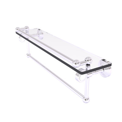 Jarrell Glass Bracket Shelf with Towel Bar