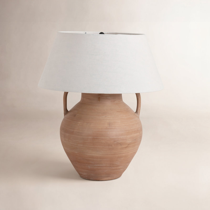 Atrani Table Lamp, Aged Natural Terracotta